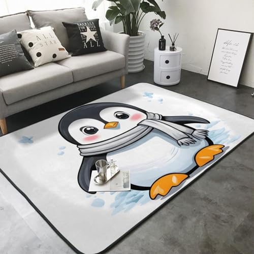 Tapis de sol pingouin doux grand format contre le sol froid 203x147 cm - 3