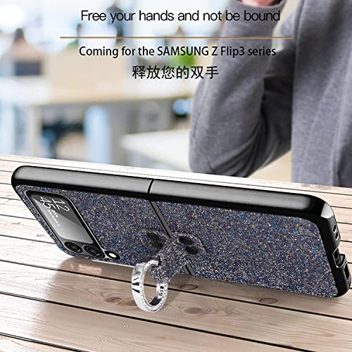 Capa Para Samsung Galaxy Z Flip 4, Capa Para Galvanoplastia Com Anel Brilhante, Capa Flip4 Com Anel