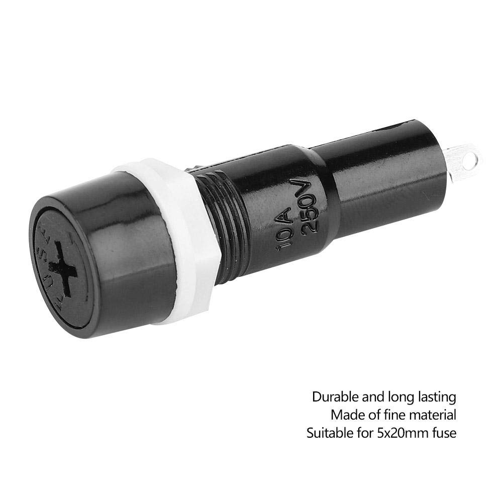 20 Pcs Black Electrical Panel Mounted Screw Holder - MF-527 5x20mm Casing Black Enclosure