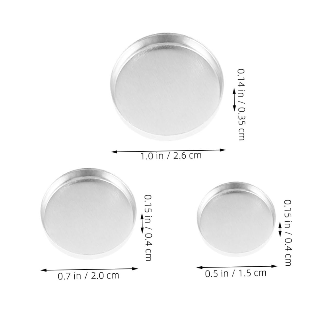 Healeved Travel Eye Shadow Pan 30pcs Round Aluminum Pans Empty Makeup Case Colorful