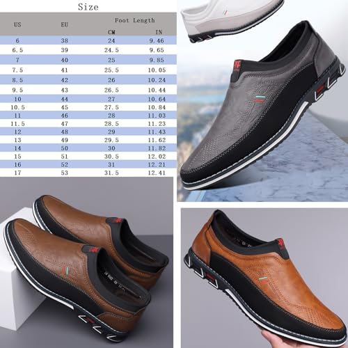 Buybuymen Orthopedic Shoes, Buybuymen Men's Fashion Orthopedic Shoes, Slip-on Fashion Oversized Loafers Oxford Shoes2