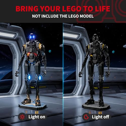 Image of BRIKSMAX 2.0 LED Light Kit Compatible with LEGO Star Wars K-2SO Security Droid 75434, for Star Wars Fans and Collectors, Hidden Wire Design to Enhance Display and Highlight Iconic Details(NO LEGO)