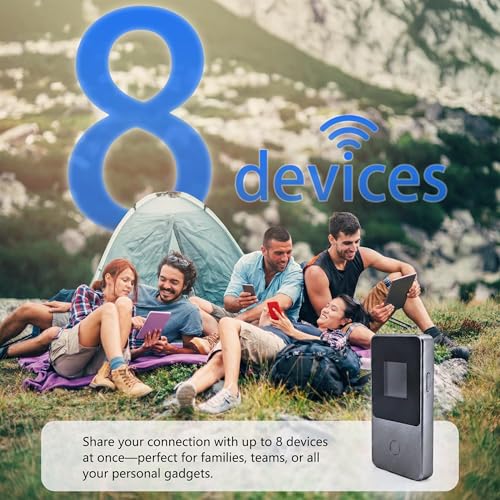 Image of Global Pocket WiFi Hotspot - No SIM,Works in 140+ Countries, 10GB Preloaded, Connect 8 Devices, Portable Internet Devices, Mobile Pocket Hotspot Ultra Portable 4G LTE Travel Router