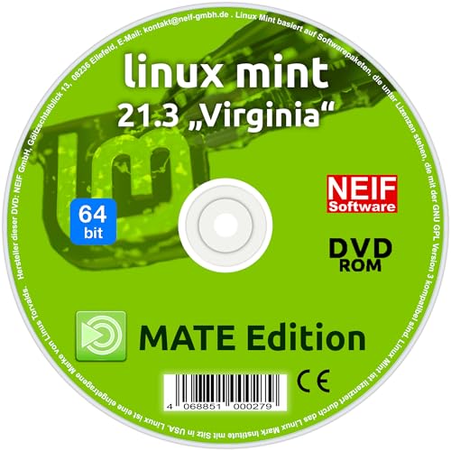 Linux Mint 21.3 Virginia MATE Edition auf DVD
