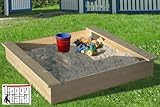 Maße: ca. 120 x 120 cm Sandkasten aus naturbelassenem Massivholz