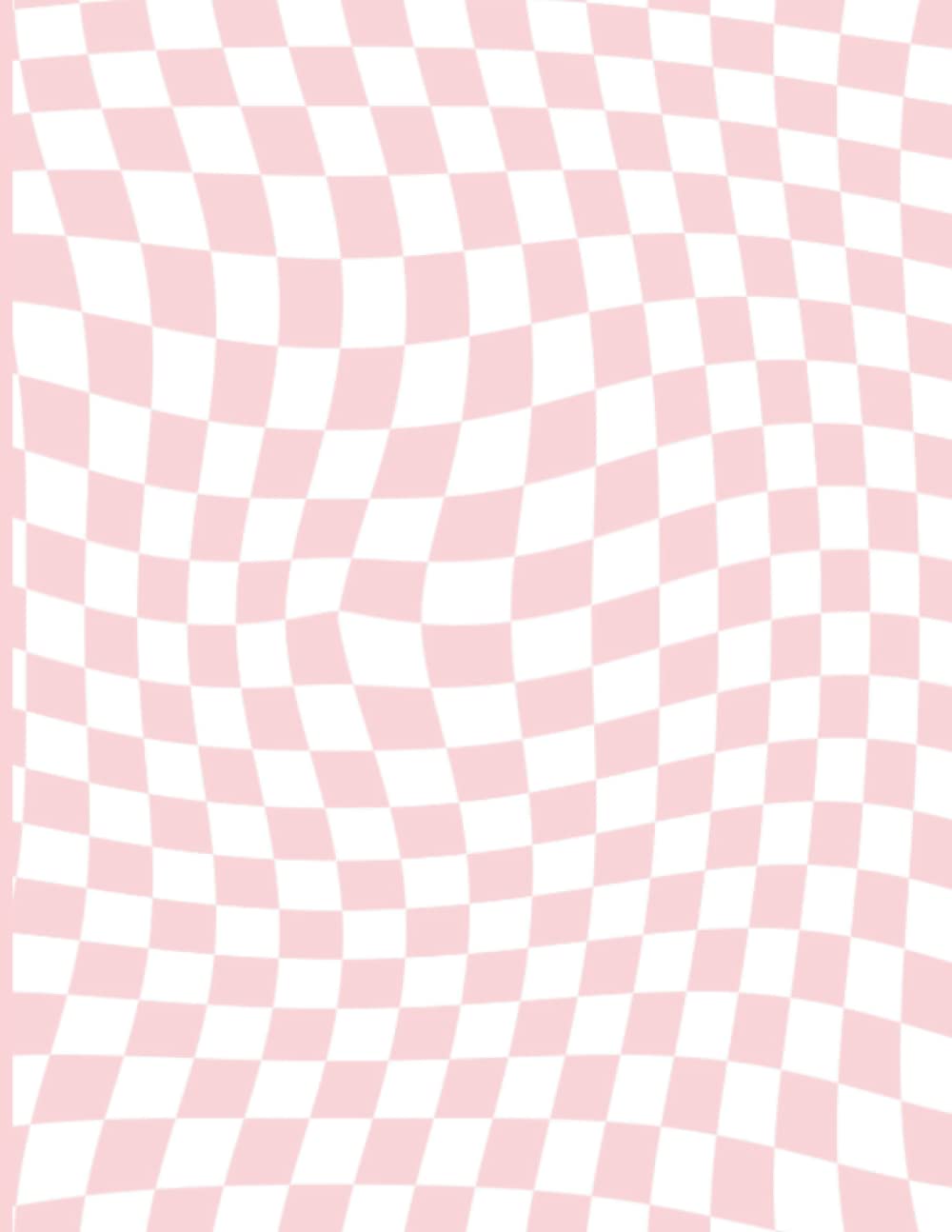Checkered Notebook: Aesthetic Notebook, Checkerboard Pattern, Blank Lined Paperback Notebook Journal, Pink Checkered Notebook Retro