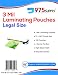 975 Supply 3 Mil Clear Legal Size Thermal Laminating Pouches, 9 X 14.5 inches, 100 Pouches