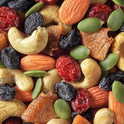 Image of Pureheart Nutmix Fruit & Nuts 375 gm Natural Premium Mix Nuts (Cashews, Almonds, Raisins, Cranberries) Delicious & Crunchy Dry Fruits - Reusable Jar