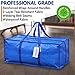 Creative Green Life Extra Large Moving Bags and Clothing Storage Bins with Strong Zipper & Carry Handles, Stackable, Heavy Duty Packing Moving Boxes for College Dorm Room Essentials (Blue, 4 Pack)