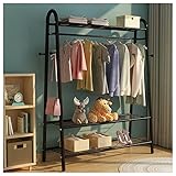 Funzione principale del rack: l'appendiabiti è comodo per la sospensione quotidiana, per qualsiasi stanza della tua casa, camera da letto, camera degli ospiti, stanza, soggiorno e anche per il tuo ufficio. Questo appendiabiti mantiene i tuoi indumenti e accessori sempre organizzati e in ordine.