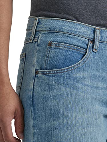 Image of Wrangler Authentics Men's Classic 5-Pocket Relaxed Fit Jean, Bleached Denim Flex, 32W x 36L Jeans