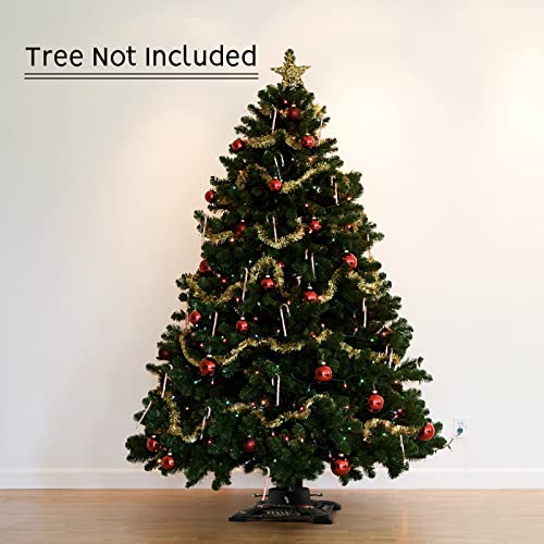 Ventray Christmas Tree Stand With Water Reservoir, 13.66X13.66X5.51 Inches,Classic Heavy Duty Universal Xmas Tree Artificial Trunks Stand Pine Tree Base Holder For Real Trees,Deer #TOP2