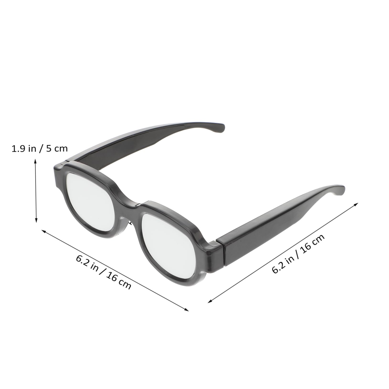Beavorty Gafas LED Luminosas Usb, Plástico Negro, Modelo Divertido