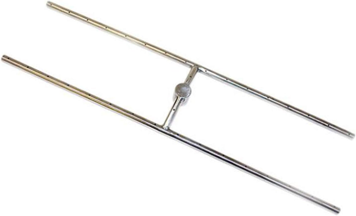Hearth Products Controls (HPC) Rectangle Stainless Steel Fire Pit H-Burner (HBSB36-NG), 36x8-Inch, Natural Gas