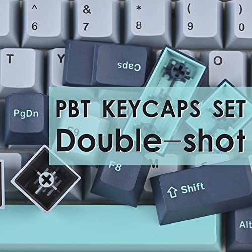 Image of WHYSP 171-Key PBT Keycaps, Double Shot Cherry Profile Key Cap Set for Mechanical Keyboard, Compatible with Cherry MX Switches(Hammerhead Shark)