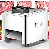 QuinteZhenTially Máquina Trituradora Carne 850w,Cortadora Automática Acero Inoxidable,Máquina Cortadora Carne Fresca 65 Kg/H,para Pequeños Negocios,Mercados Agrícolas,Restaurantes Domésticasc 7mm