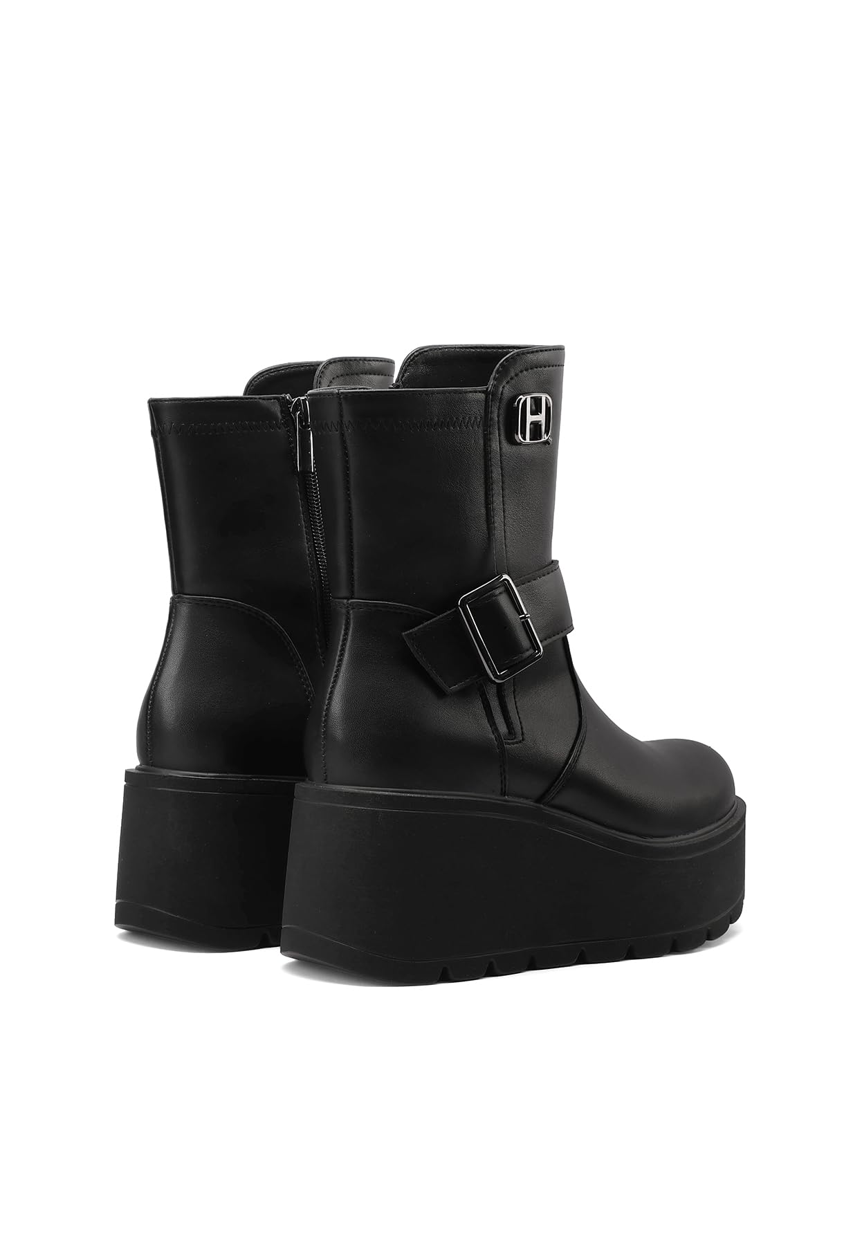 QUEEN HELENA Stivaletti Donna Platform con Fibbia X35-95