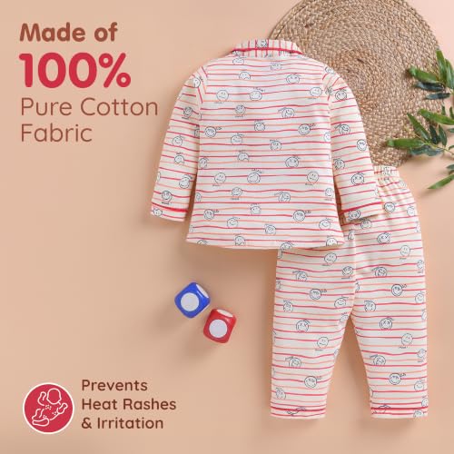 Image of LuvLap Boys & Girls Night Suit Regular Fit 100% Cotton Full Sleeve Nightsuit