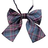Mantieqingway Pre-tied Bow Tie Plaid Adjustable Bowties for Women Ties Pre Tied Girl Bowknot for Party, Wedding, Cosplay
