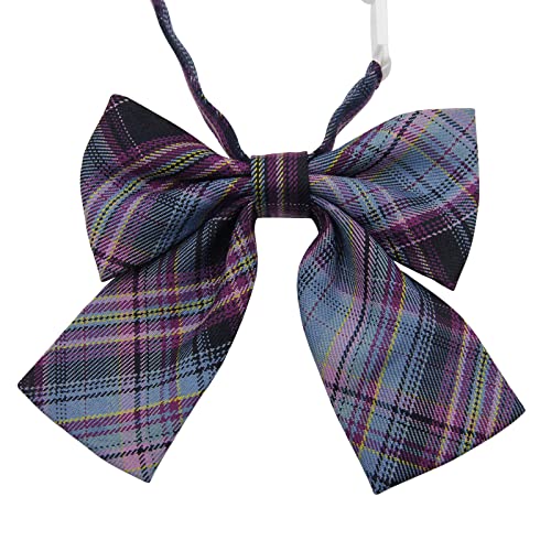 Mantieqingway Pre-tied Bow Tie Plaid Adjustable Bowties for Women Ties Pre Tied Girl Bowknot for Party, Wedding, Cosplay