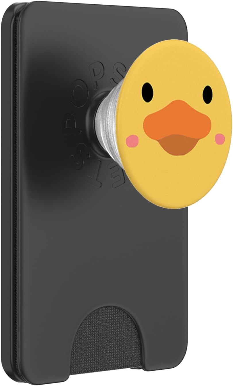 PopSockets PopWallet for MagSafe - Funny Yellow Rubber Duck Cute Duck Face