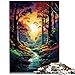 Produktbild Puzzle für farbenfrohe Abenteuer im Zauberwald, 1000 Teile, Holzpuzzle, Lernspiel, Herausforderungsspielzeug (50 x 75 cm)