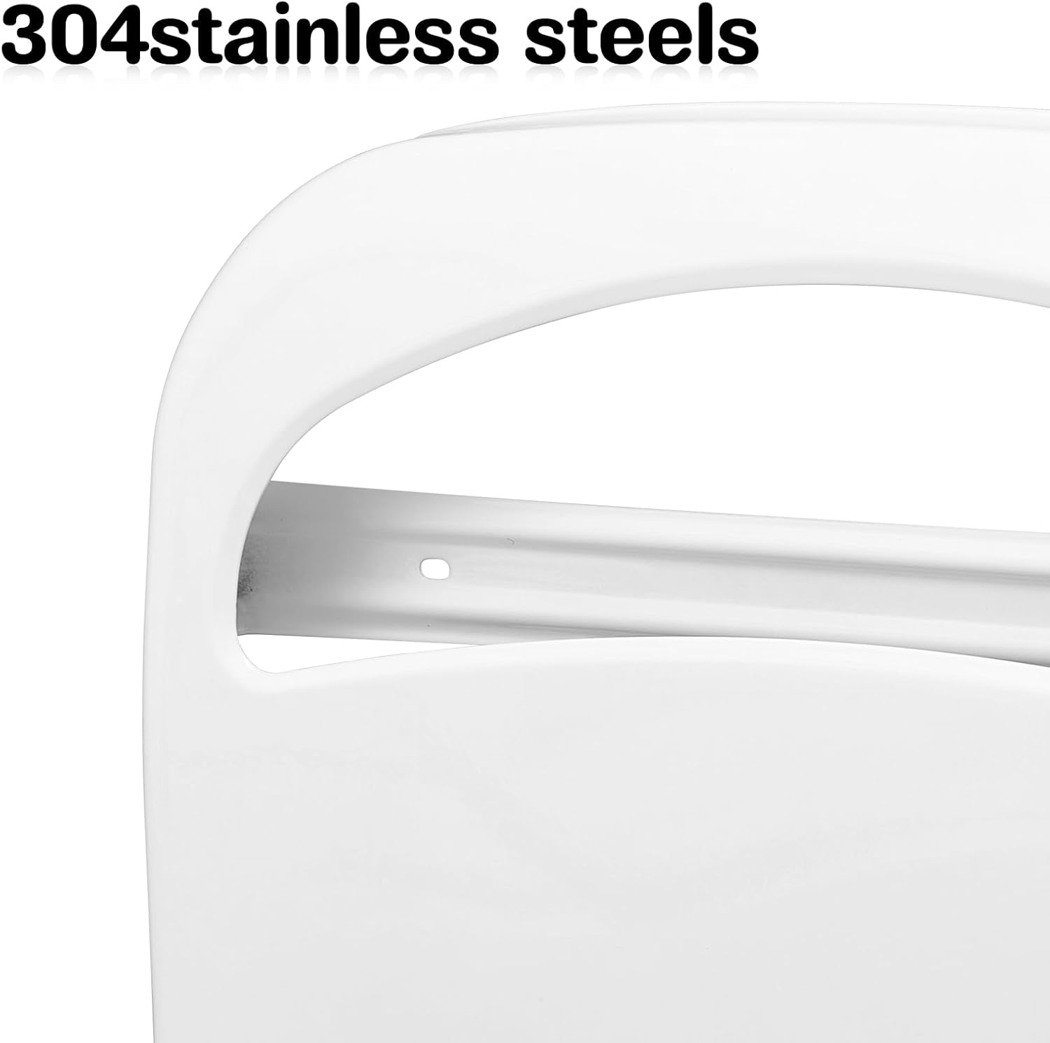 Domensi 2 Pcs Stainless Steel Toilet Seat Cover Dispenser Commercial Toilet Seat Wall Mount Half Fold Cover Holder with Screws for Office Restaurant Home Bathroom School, 16.4 Inch (White)