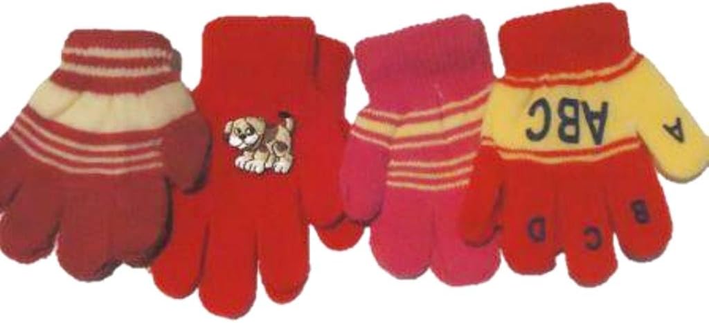 Four Pairs Magic Gloves for Infants and Toddlers Ages 1-3 Years
