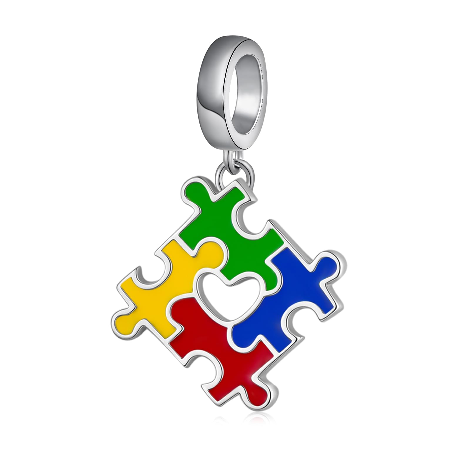 Abalorio plata autismo que conecta corazones y decora tu pulsera diaria 7