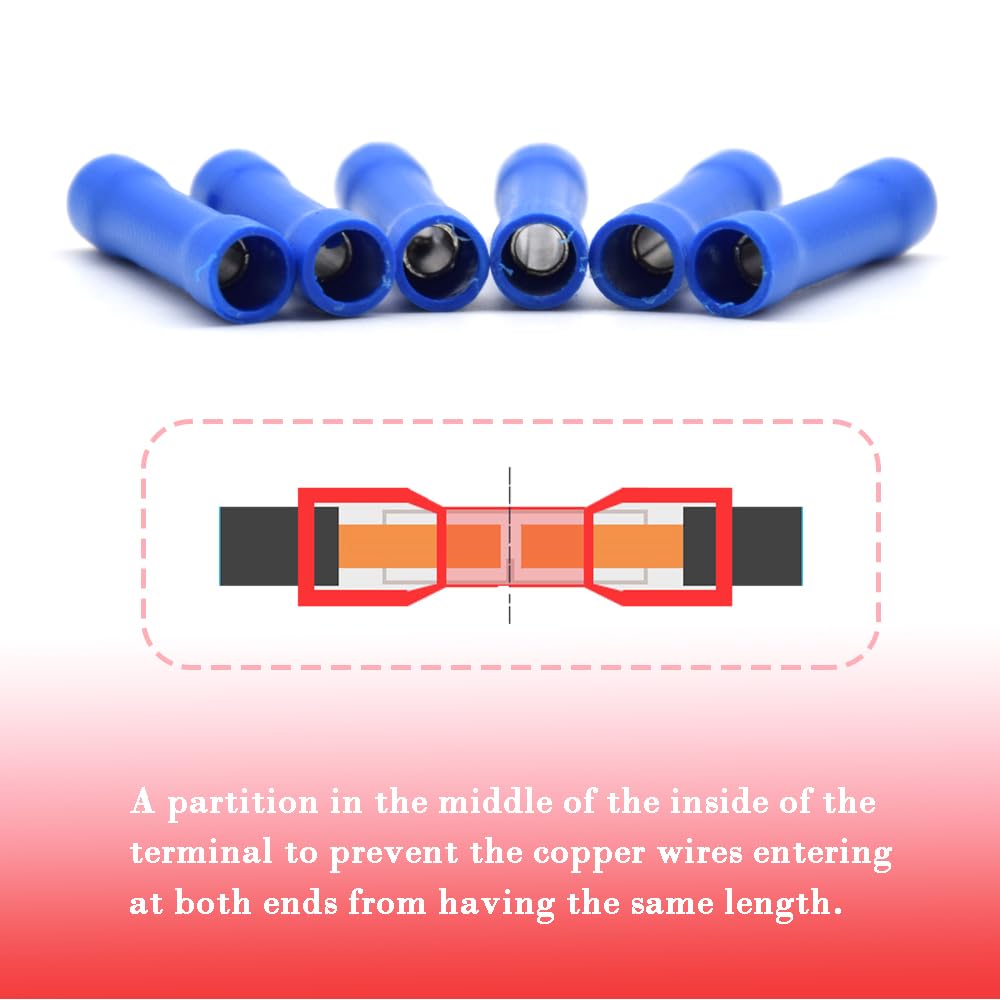 Connettori Elettrici A Crimpare 100 Pezzi - Terminali Maschio/Femmina Isolati Per Cavi 0.5-6mm² - Foto 8