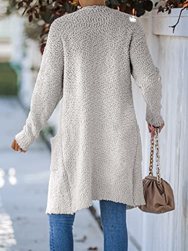 Merokeety Women's Long Sleeve Soft Chunky Knit Sweater Open Front Cardigan Outwear Coat #TOP3