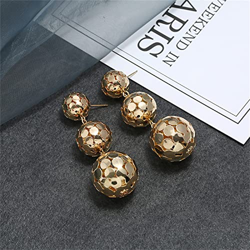 coadipress Disco Ball Earrings for Women Creative 60's or 70's Gold Silver Plated Disco Mirror Ball Earrings Costume Accessories for Halloween Party Personal Decoration4