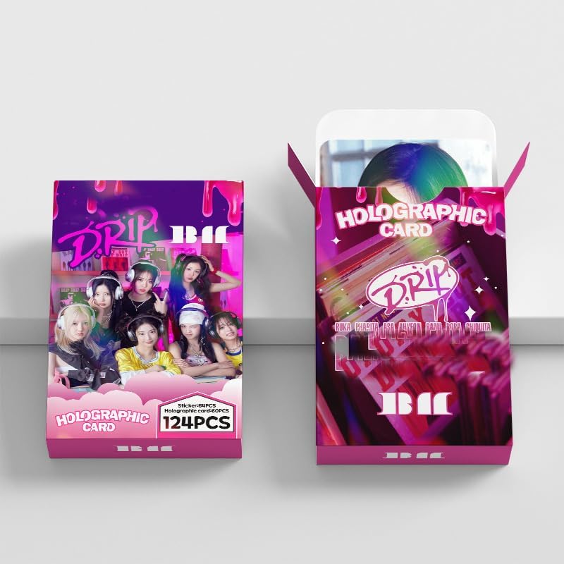 124PCS Laser Baby-M Photocards 2025 New Album Lomo Cards,Baby-M Cards for Gift and Fans Collection (Pink) - Image 6