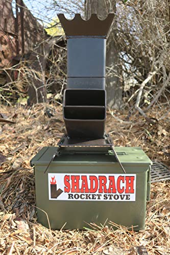 Shadrach Rocket Stove and 50cal M2A1 Ammo Can for Portable Storage