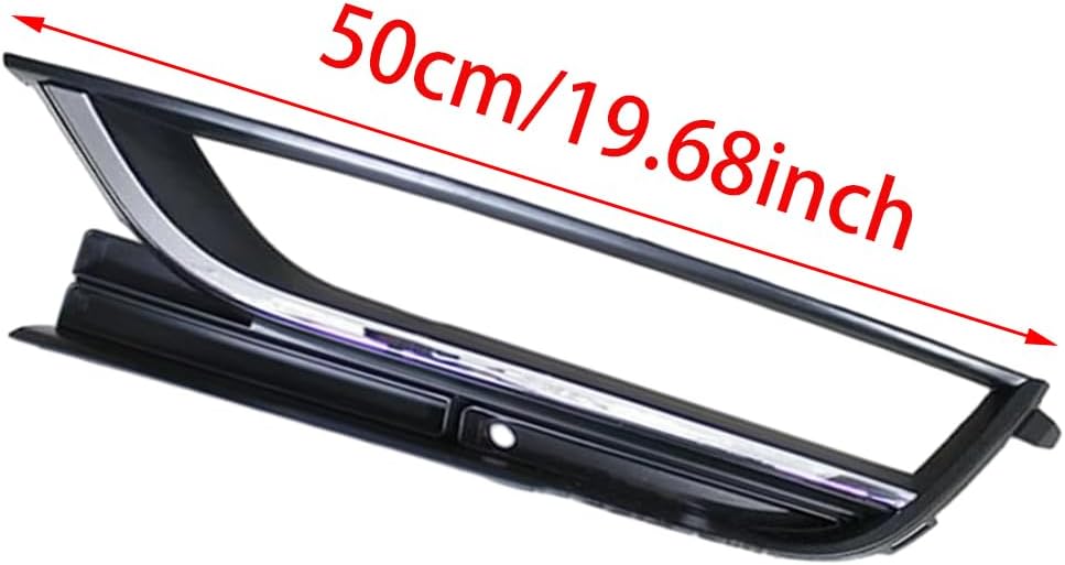Fog Light Lamp Cover Grille, Front Bumper Fog Light Grille, 56D853665, 56D853666 Compatible with VW Volkswagen Passat B7 2011-2015, 1 pc (Left Driver Side)