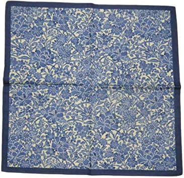 Furoshiki Japanese traditional wrapping cloth.Bento box lunch box wrapping cloth.Cotton100% Made in Japan(Flower garden blue)