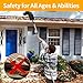 10.5FT Gutter Cleaning Tools from The Ground, Adjustable Rain Gutter Cleaning Brush with Pole, Long-Reach Gutter Cleaner & Brush, Ladder-Free Removal of Leaves, Branches & Debris
