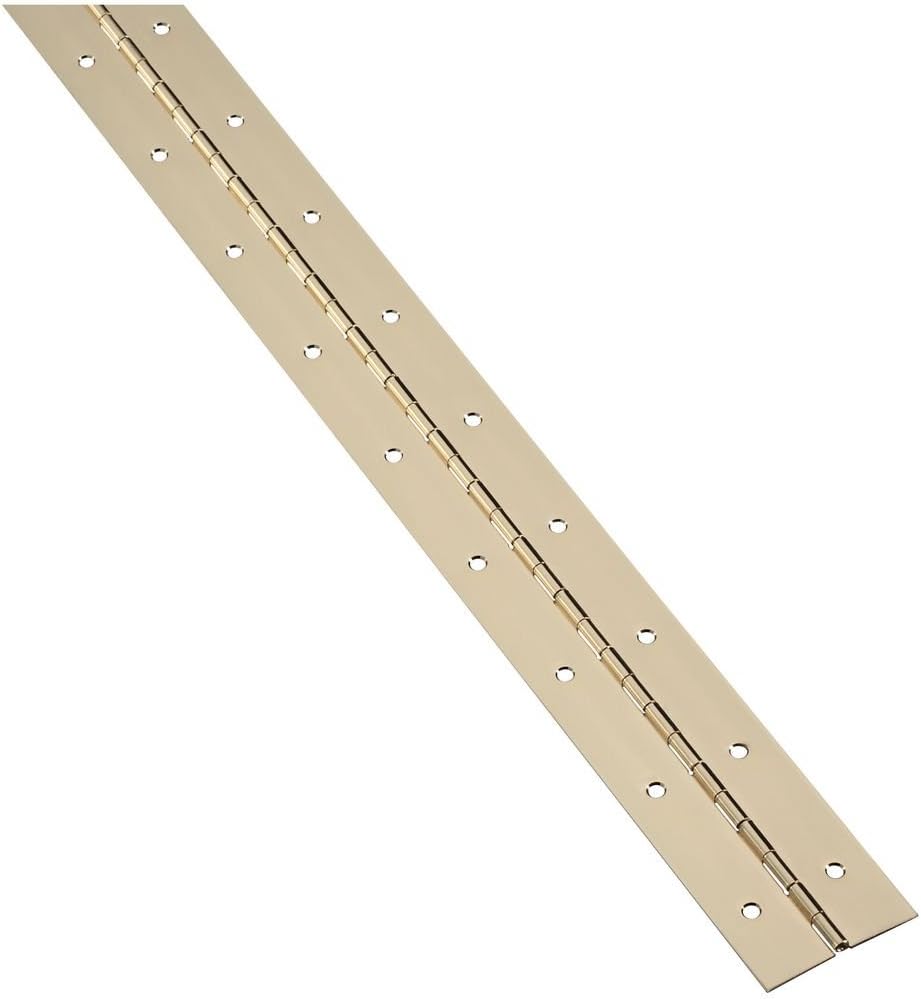 National Hardware N148-569 V570 Continuous Hinge in Brass