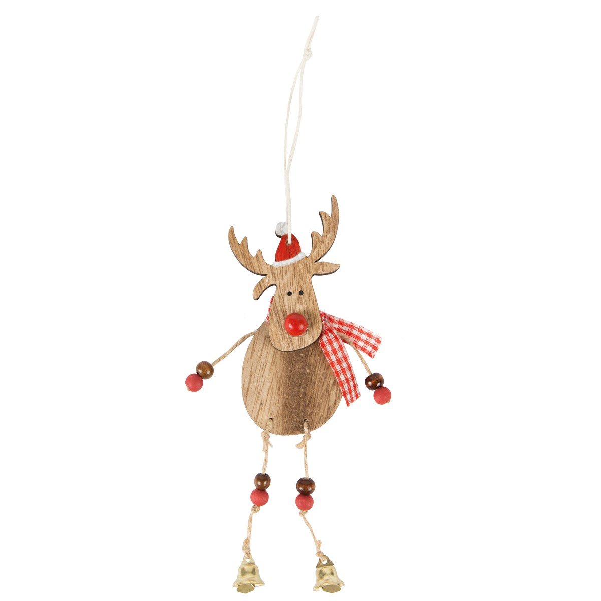 Sass & Belle Reindeer Wooden Hanging Decoration X 2 : Sdxm026