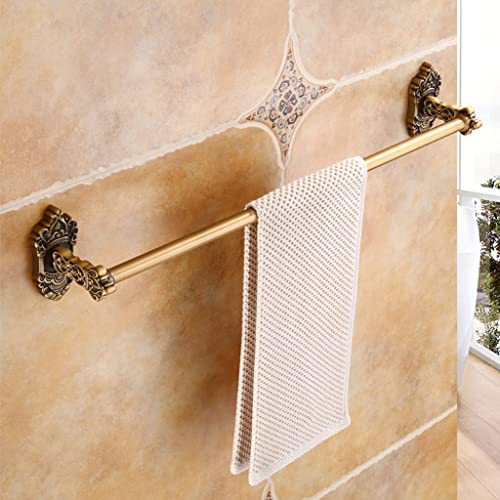Porte-serviettes pour salle de bain à tige unique en laiton antique étendu modèle A2