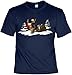 Produktbild T-Shirt mit Weihnachts-Motiv: Rudolph The rednosed Reindeer - Lustige Geschenkidee by Gali - Farbe: Navyblau