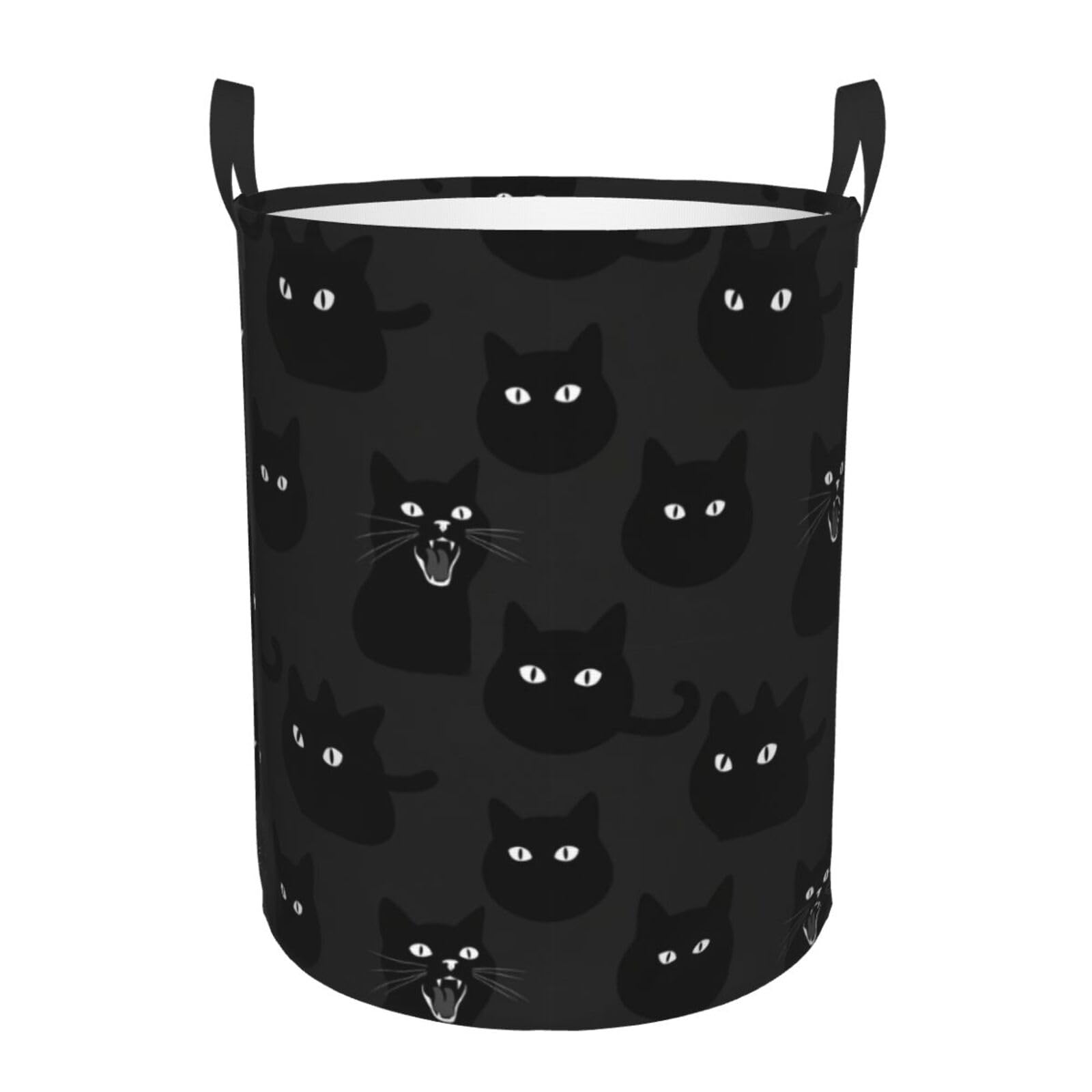 Laundry Basket 40X50cm Katze Schwarz Wäschesack