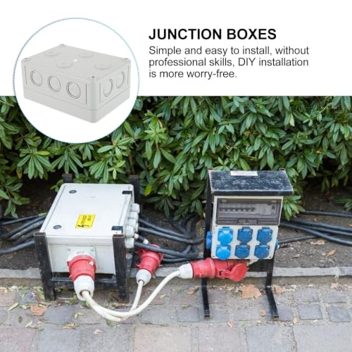 Caja de conexión impermeable COHEALI con orificios preperforados para proteger cables externos 4