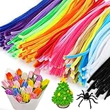 Niuny Lot de 200 cure-pipes pour travaux manuels, 30 cm, 20 couleurs, fil chenille, pour bricolage et décoration