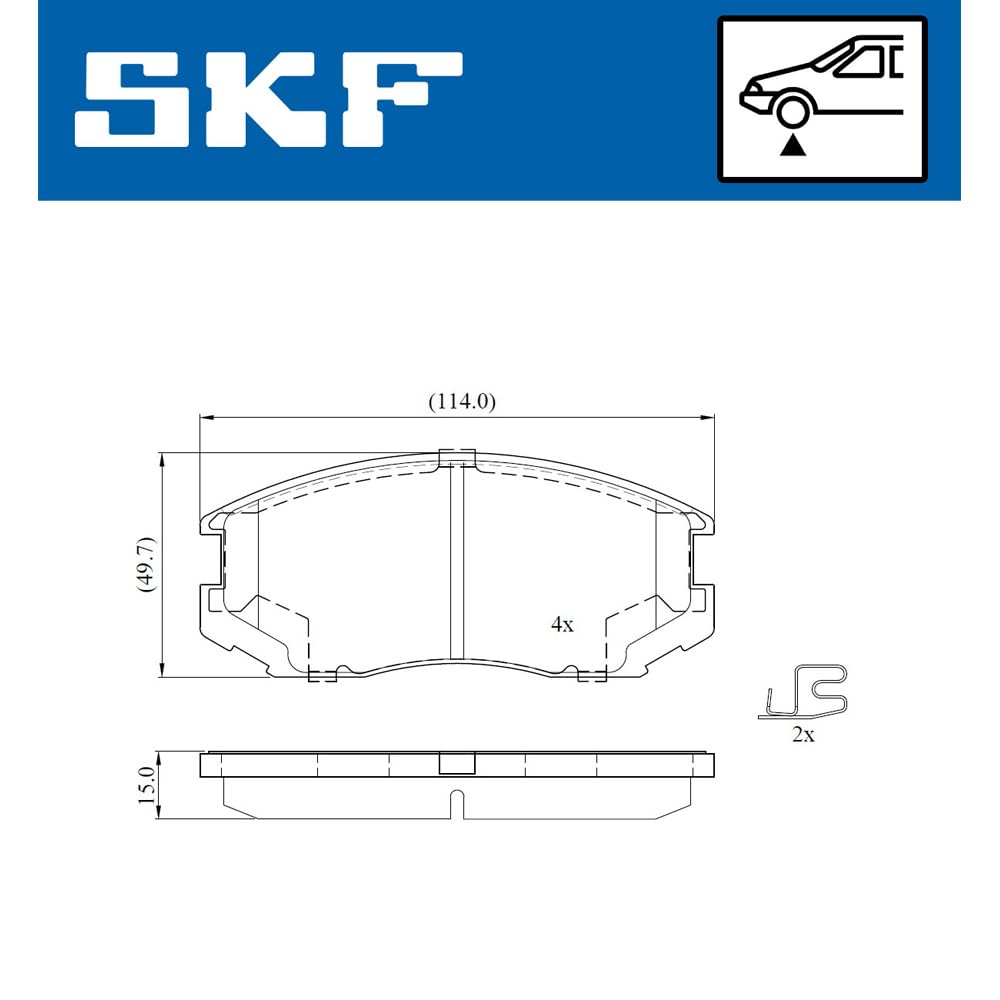 SKF Bremsbelagsatz, Scheibenbremse VKBP80715A