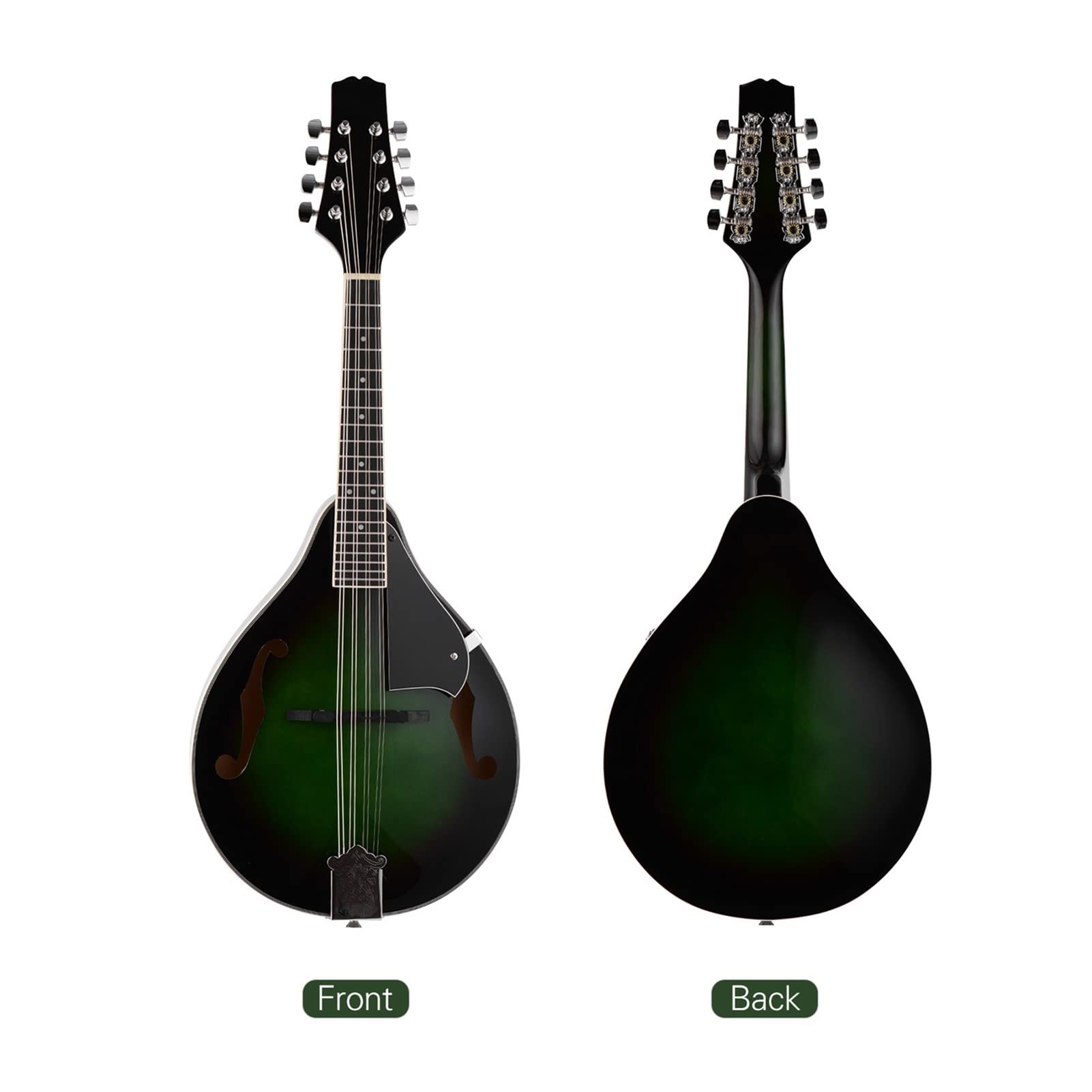 Mandolin A Style 8 String Corps De Carrosserie À 8 Cordes Instrument De Cordon Pour Les Benginers Avec Sac De Rangement Débutants Mandoline