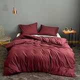 NuvoLe Home Duvet Cover Set Queen, 3 PCS Bedding Set,Machine Washable, with 4 Corner Ties, 90”X90”(Q