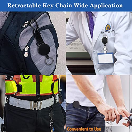 Portachiavi retrattile a 4 motivi, anello per