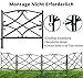 Amagabeli Garden Home 5PCS 60CM X 3M Beetzaun Metall Zaunelemente Dekorative Metall Gartenzäune Zaunelementen Gartenzaun Metall Zaun Garten Komplettset Zaun Metall Holz Draht Zäune Metall