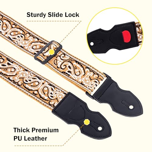 Image of 39 /40 inch Electric Guitar Bag + 2-in-1 Embroidered Guitar Strap+3 Picks | 0.35 inchThick Padding&Waterproof&Shockproof | Strap with Pick Holder, Adjustable Length 33 inch-56 inch | 3 Picks | Gift for Guitarists
